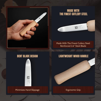 R Murphy Ramelson New Haven Oyster Shucking Knife, Regular, Wood Handle