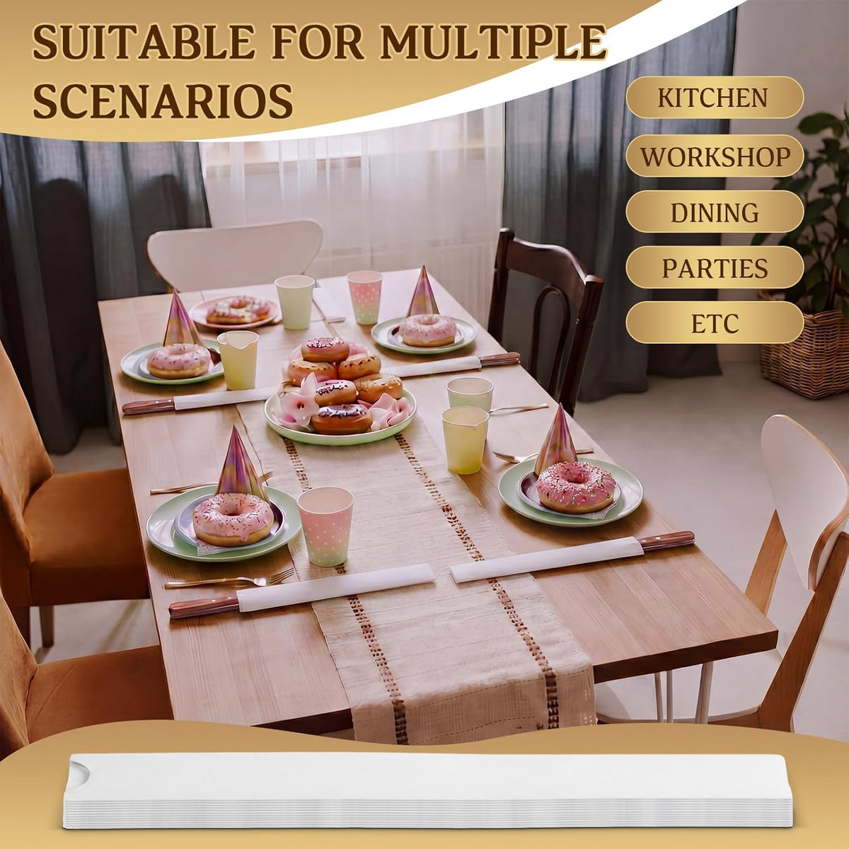 50 Pcs Paper Knife Sheath 9 in x 1 in Cardboard Chef Knife Sleeves Bulk Knives Guard Cover Protector Gentle on Your Blades Cover for Kitchen Paring Boning and Utility Knives, Lightweight and Durable