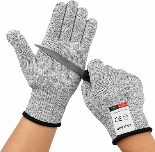 Cut Resistant Gloves, Kitchen & Food Grade, for Cutting, Slicing, Meat Carving, Gardening, Unisex Work Safety Gloves