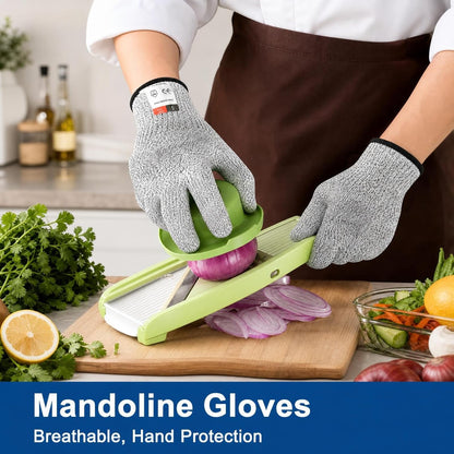 Cut Resistant Gloves, Kitchen & Food Grade, for Cutting, Slicing, Meat Carving, Gardening, Unisex Work Safety Gloves