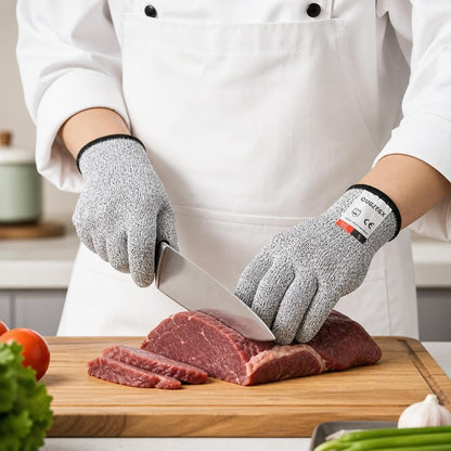 Cut Resistant Gloves, Kitchen & Food Grade, for Cutting, Slicing, Meat Carving, Gardening, Unisex Work Safety Gloves
