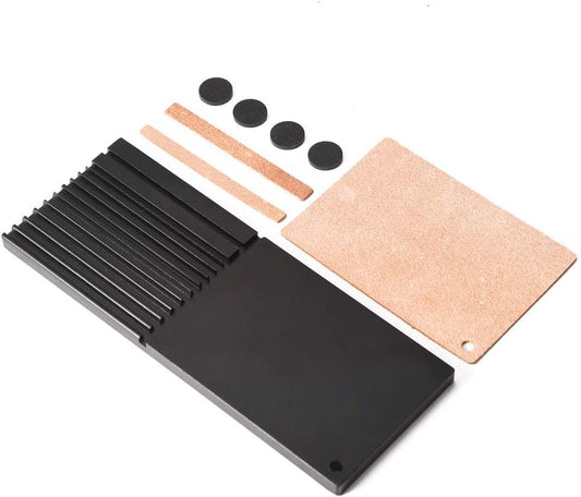 Edge Beveler Sharpener Multifunctional Leather Edge Beveler Sharpener Skiving Knife Sharpening Strop Tools Polish Grind Knife Wider Shovel Cutting DIY Leather Tool