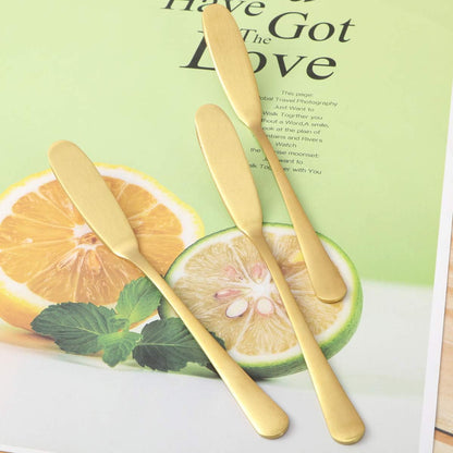 4Pcs Stainless Steel Cheese Spreaders 6.49 Inch Butter Knife Set for Jam Cold Butter Cream Cheese Cake Sandwiches Charcuterie Kitchen Utensils for Home Restaurants Catering
