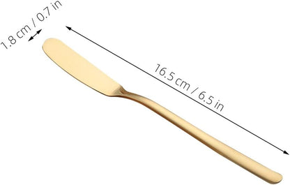 4Pcs Stainless Steel Cheese Spreaders 6.49 Inch Butter Knife Set for Jam Cold Butter Cream Cheese Cake Sandwiches Charcuterie Kitchen Utensils for Home Restaurants Catering