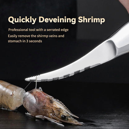 Shrimp Deveiner Tool Stainless Steel Shrimp Deveining Tool Seamless Shrimp Peeler and Deveiner Tool Efficient Shrimp Peeler and Shrimp Cleaner Shrimp Knife for Easy Shrimp Deveining