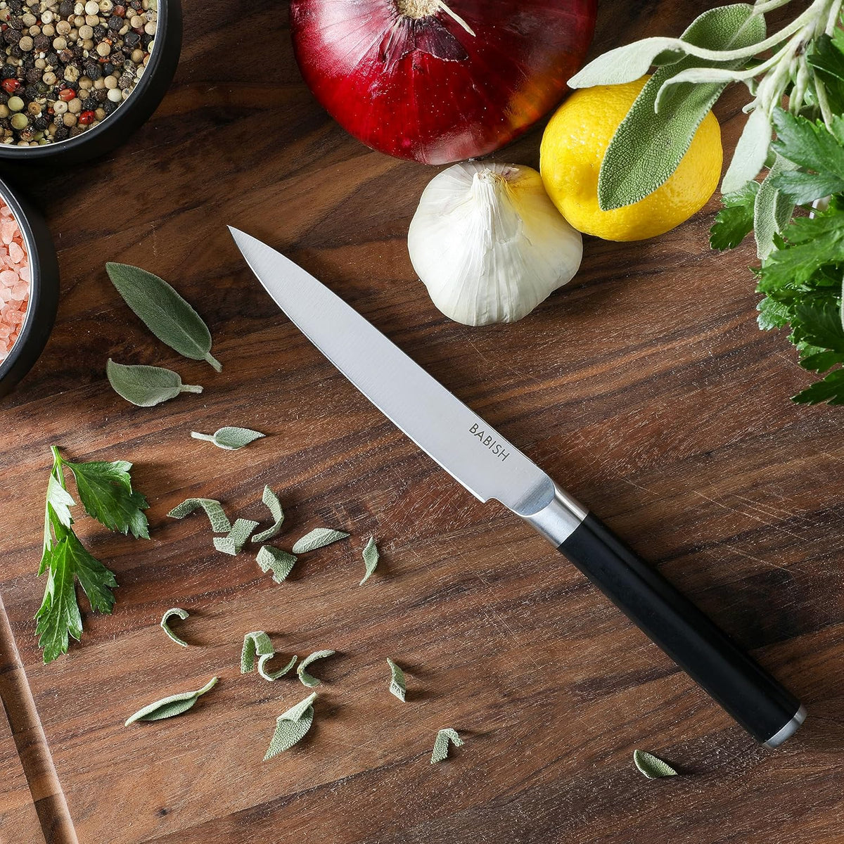 5-Inch Forged Utility Knife – High-Carbon 1.4116 German Steel Full Tang Kitchen Knife for Precision Cutting and Durability