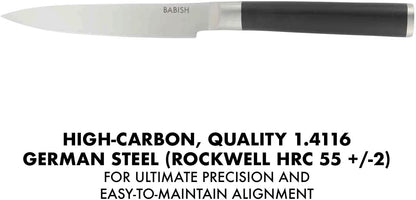 5-Inch Forged Utility Knife – High-Carbon 1.4116 German Steel Full Tang Kitchen Knife for Precision Cutting and Durability