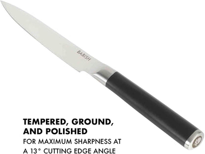 5-Inch Forged Utility Knife – High-Carbon 1.4116 German Steel Full Tang Kitchen Knife for Precision Cutting and Durability