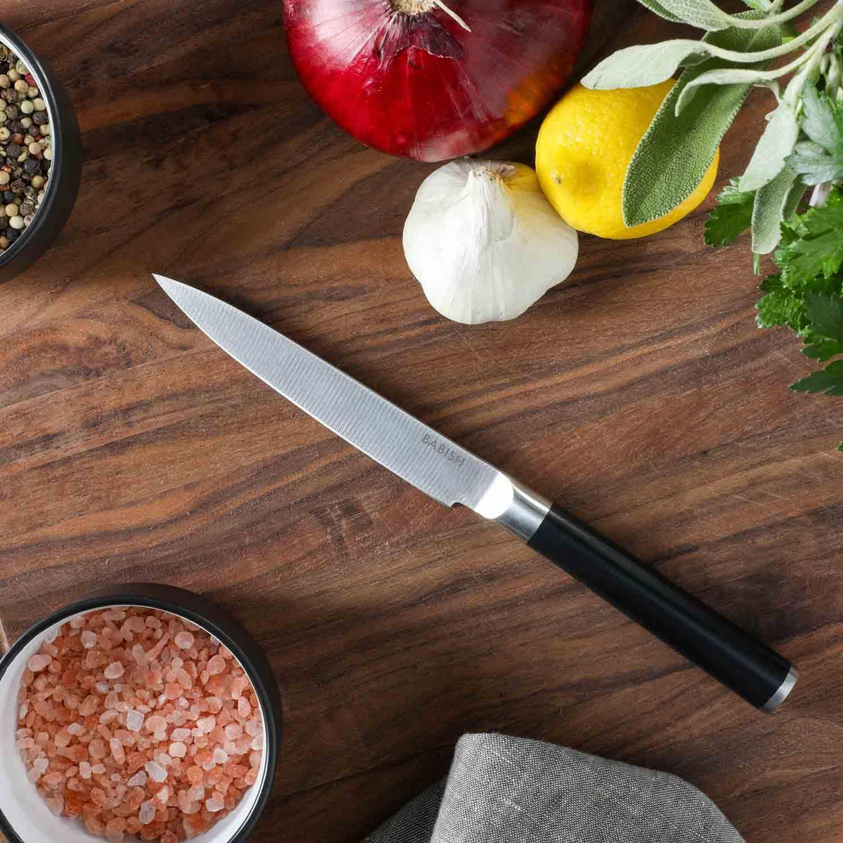 5-Inch Forged Utility Knife – High-Carbon 1.4116 German Steel Full Tang Kitchen Knife for Precision Cutting and Durability
