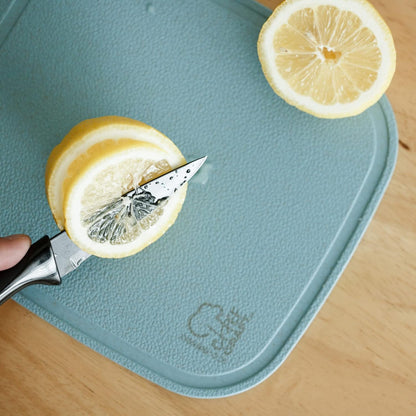 Select Wheat Straw Cutting Board and Knife Set, 10 inch x 7.5 inch, Blue