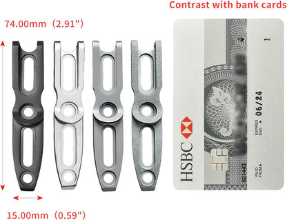 Pocket Clip for Kydex Sheath Outdoor Knife Accessory with Multiple Hole Distances and Thickness Options (Black Titanium)