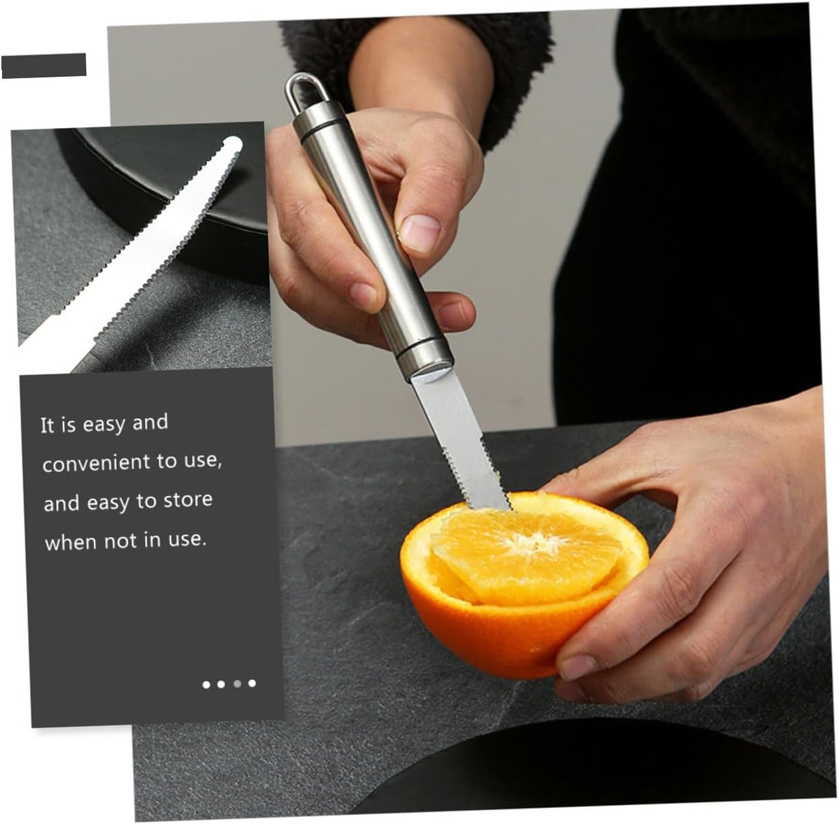 Stainless Steel Orange Peeler Grapefruit Knife Manual Fruit Peeler Kitchen Gadget for Citrus Fruit Peeling and Preparation