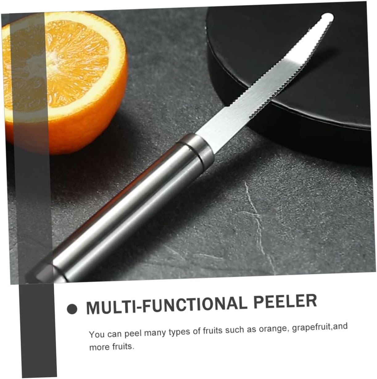Stainless Steel Orange Peeler Grapefruit Knife Manual Fruit Peeler Kitchen Gadget for Citrus Fruit Peeling and Preparation