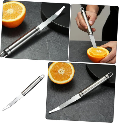 Stainless Steel Orange Peeler Grapefruit Knife Manual Fruit Peeler Kitchen Gadget for Citrus Fruit Peeling and Preparation
