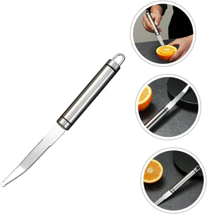 Stainless Steel Orange Peeler Grapefruit Knife Manual Fruit Peeler Kitchen Gadget for Citrus Fruit Peeling and Preparation