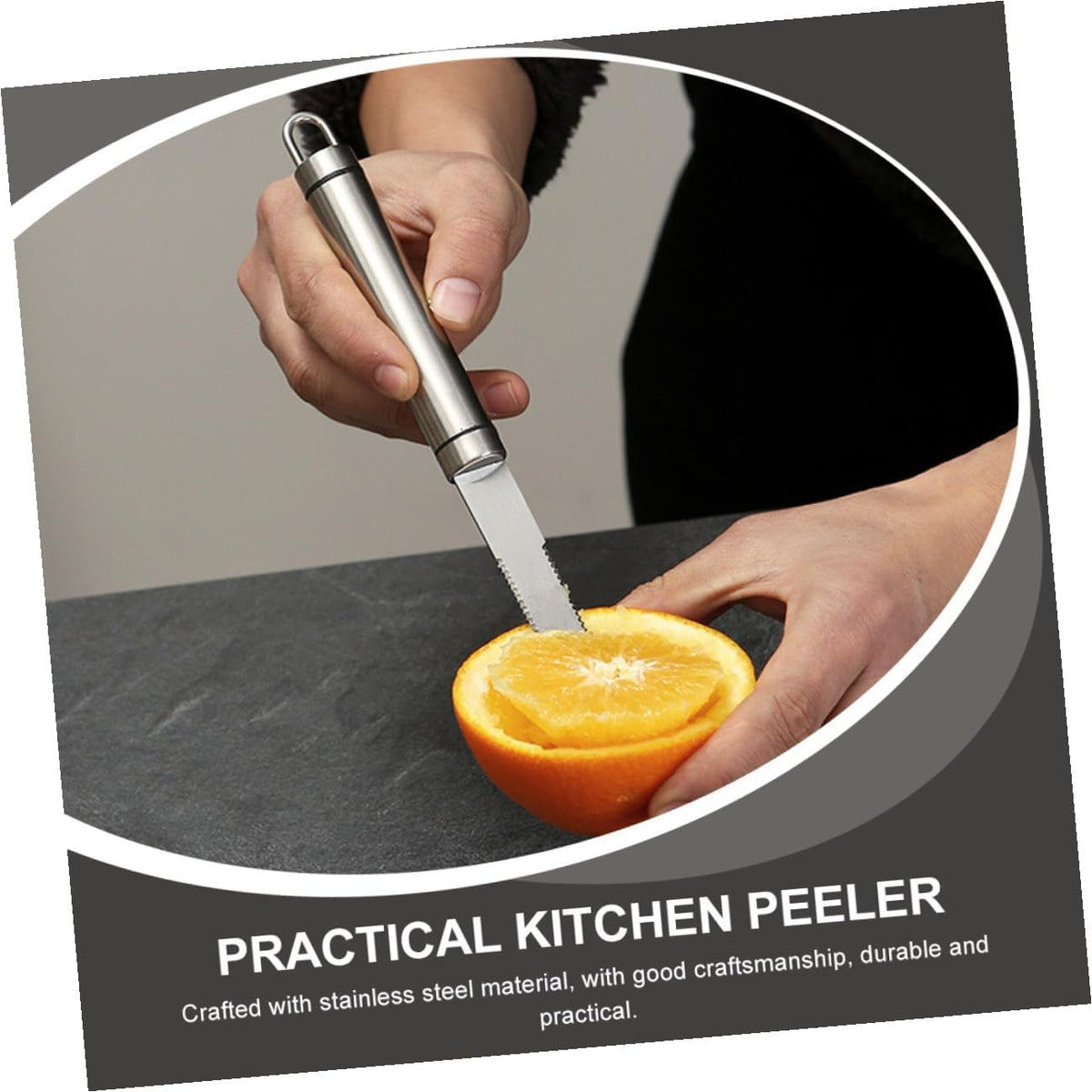 Stainless Steel Orange Peeler Grapefruit Knife Manual Fruit Peeler Kitchen Gadget for Citrus Fruit Peeling and Preparation