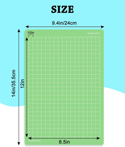 Cutting Mat Compatible with Joy Xtra, 3 Pack 8.5x12in Variety Adhesive Reusable Sticky Non-Slip Durable Cut Mats Replacement Accessories for Sewing Quilting and Crafts
