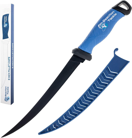 Fishing Knife, High Performance Stainless Steel Blade with Non-Slip Grip Handle and Protective Sheath for Freshwater and Saltwater Fishing, 9 Inch Fillet Knife