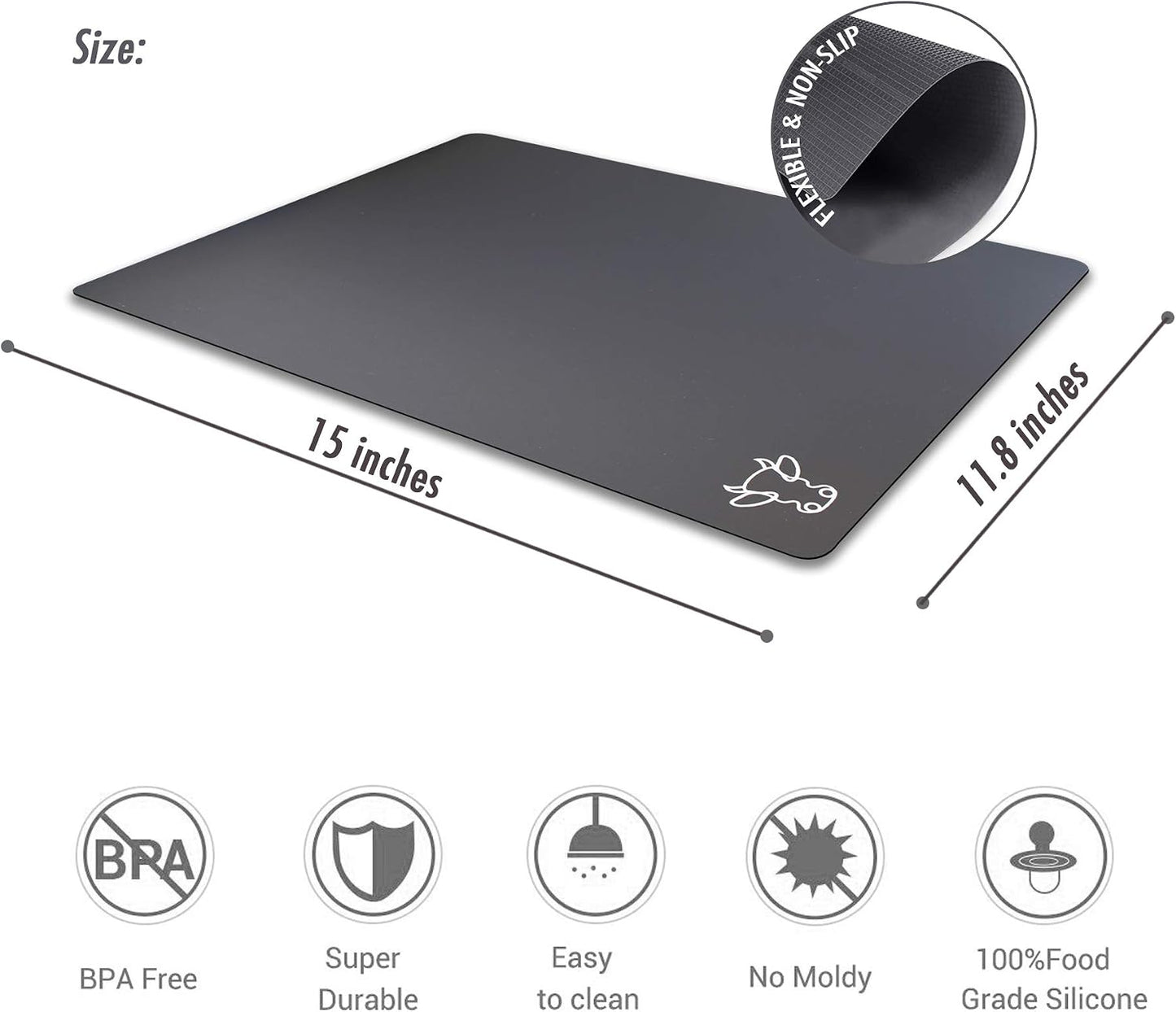 Plastic Cutting Boards with Food Icons, Set of 4, Flexible Cutting Mats with Hole, BPA-Free, Non-Slip and Dishwasher Safe, Modern Neutral Colors
