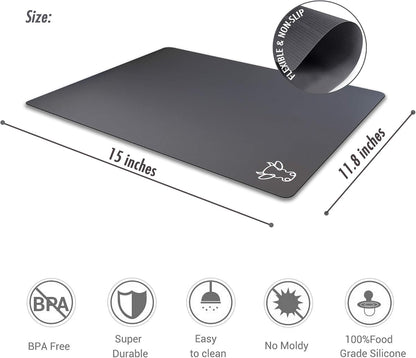 Plastic Cutting Boards with Food Icons, Set of 4, Flexible Cutting Mats with Hole, BPA-Free, Non-Slip and Dishwasher Safe, Modern Neutral Colors