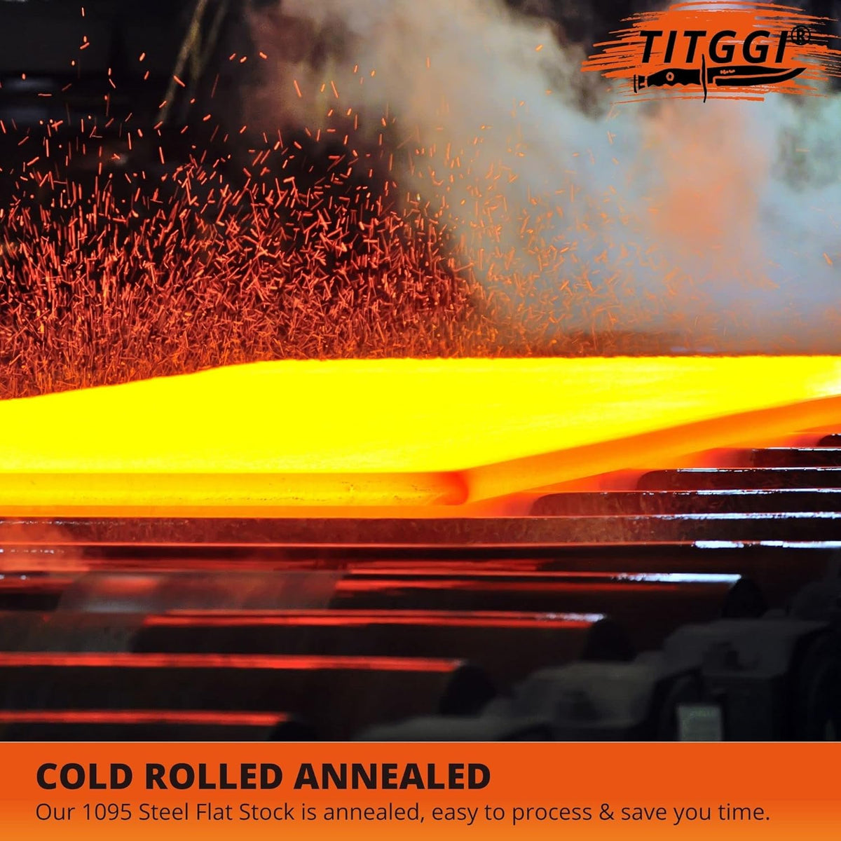 5 Pack 1095 Steel Flat Bar for Knife Making, 12"x1.5"x0.12" | Annealed Cold Rolled Flat Stock, Smooth Finish for Cutting, Grinding and Shaping, Rust-Resistant Packaging