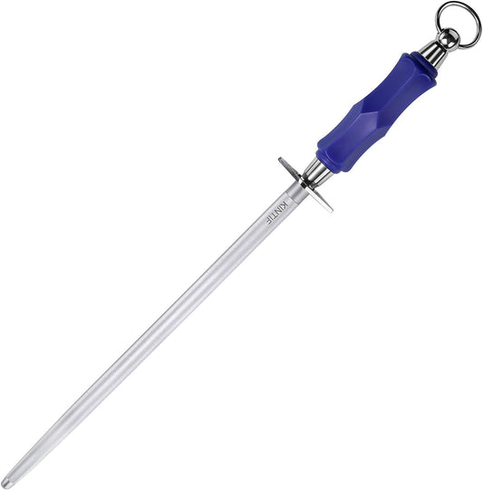 Honing Steel 10 inch Professional Knife Sharpener Honing Rod, Fine Lines, High Carbon Steel, High hardness, Knife Sharpening Steel