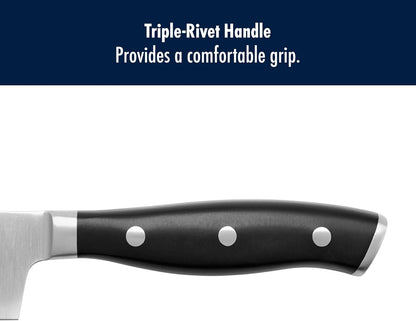 Forged Accent Razor-Sharp Hollow Edge Santoku Knife 5 Inch, German Engineered Informed by 100+ Years of Mastery,Black