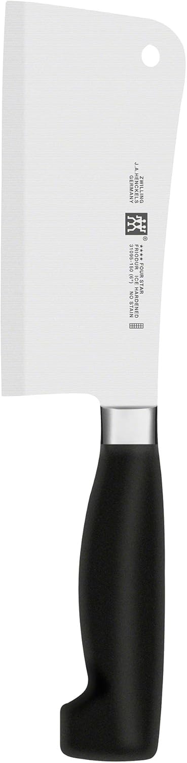 Four Star 6-inch Razor-Sharp German Meat Cleaver, Made in Company-Owned German Factory with Special Formula Steel perfected for almost 300 Years, Dishwasher Safe