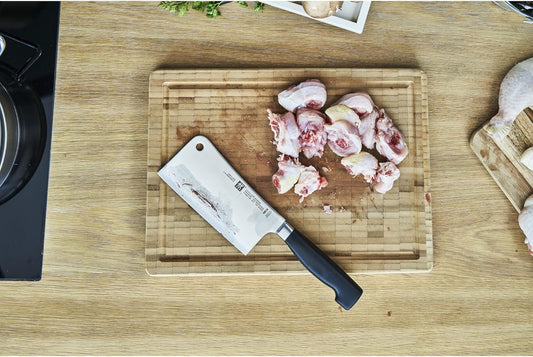 Four Star 6-inch Razor-Sharp German Meat Cleaver, Made in Company-Owned German Factory with Special Formula Steel perfected for almost 300 Years, Dishwasher Safe