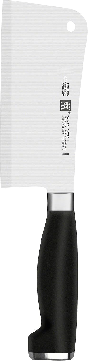 Four Star 6-inch Razor-Sharp German Meat Cleaver, Made in Company-Owned German Factory with Special Formula Steel perfected for almost 300 Years, Dishwasher Safe