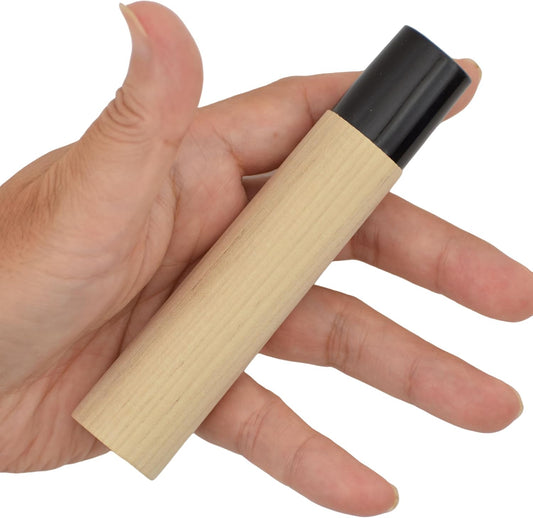 Knife Handle Japanese Chef Repair Natural Wood Replacement (Nakiri-1) | You can replace the handle of a dirty or broken japanese chef knife after using it for many years.