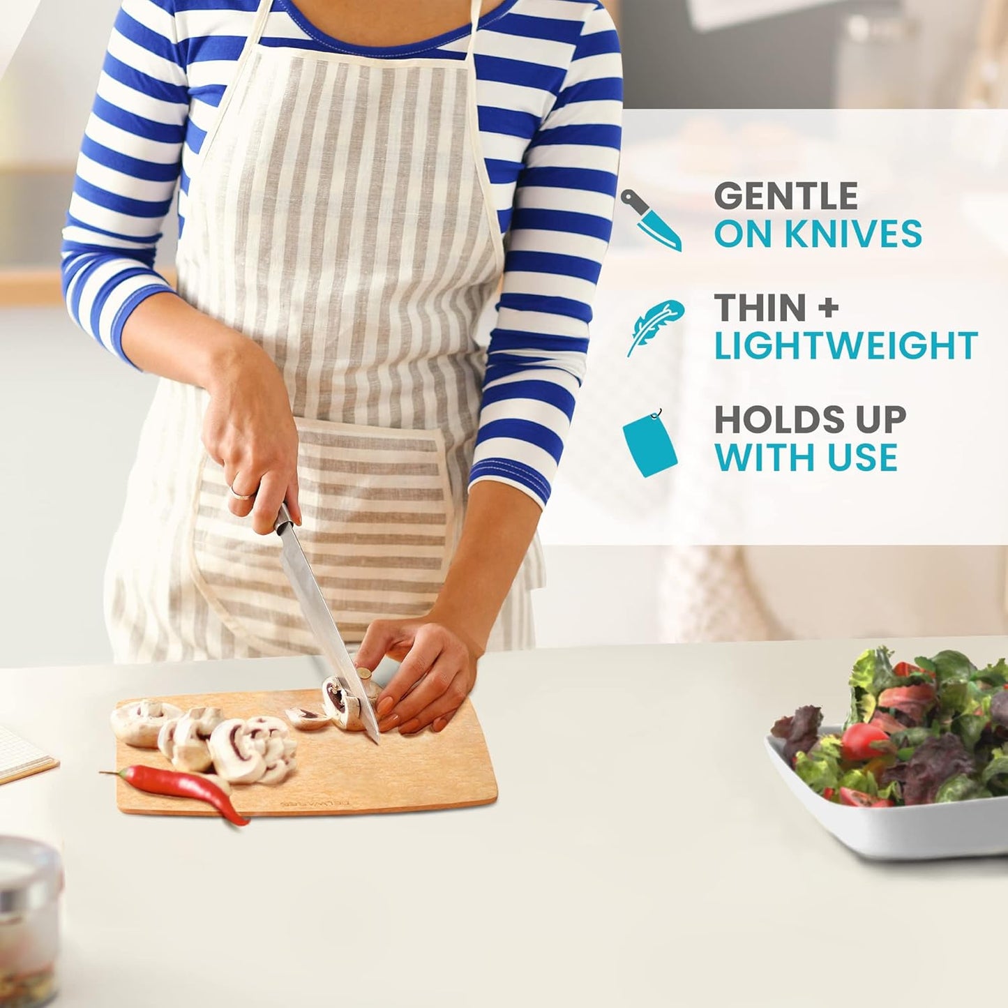 Dishwasher Safe Cutting Boards for Kitchen - Set of 2 Composite Wood Chopping Boards with Juice Groove, Non-Slip Grips, Non-Porous Surface, Heat Resistant Up to 350°F (14.5 x 11 and 11.7 x 9.3 Inch)