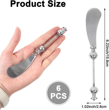 6 Pcs Beadable Butter Spreader Knives Beaded Cheese Spreader Knife | Stainless Steel Spreader for Appetizers Kitchen Accessories