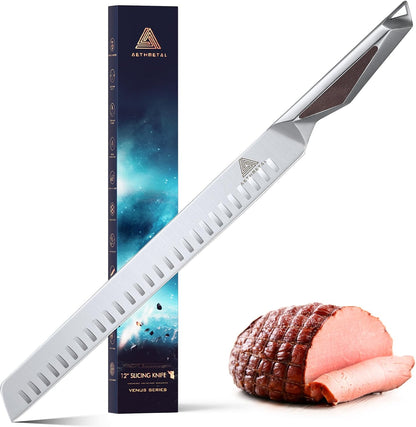 7" Meat Cleaver Knife, Full Tang High-Carbon Stainless Steel Kitchen Cleaver for Chopping Meat, Pork, and Bones, Ergonomic Metal Handle, Professional Chef Butcher Knife