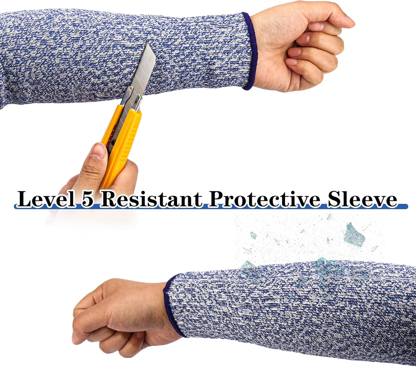 6 Pairs Arm Protective Sleeves Level 5 Cut Resistant Protection Sleeve 31CM Unisex Anti Abrasion Anti Scratches Anti-bite for Arm Garden Kitchen Work Protection Safety