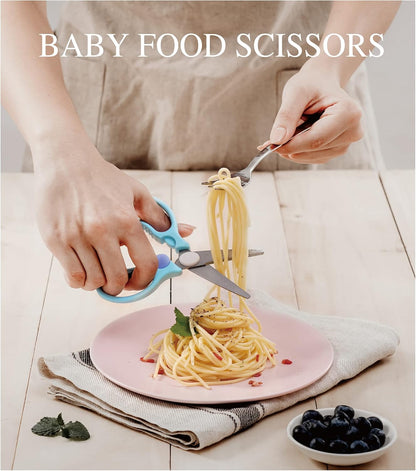 Premium Portable Safety Food Scissors (Blue)