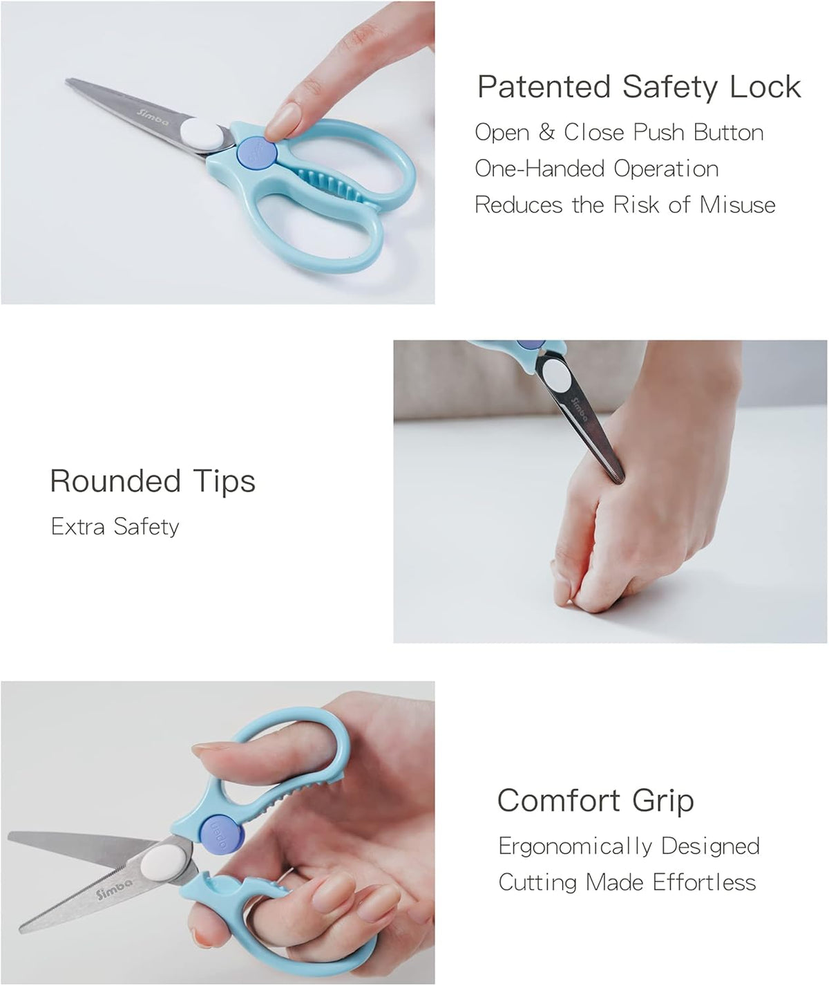 Premium Portable Safety Food Scissors (Blue)
