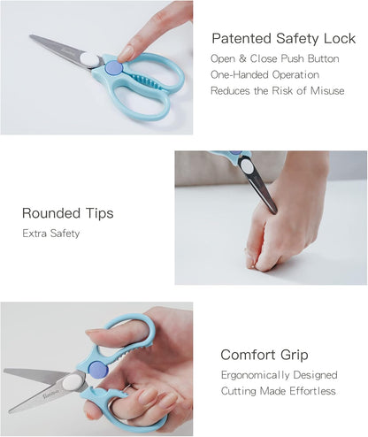 Premium Portable Safety Food Scissors (Blue)
