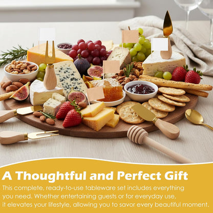 73Pcs Charcuterie Boards Accessories Gold Charcuterie Utensils Set Spoons