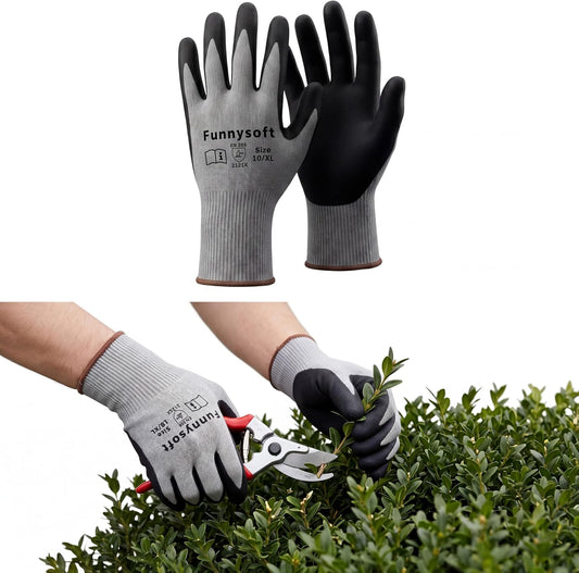 Safety Work Gloves 16 Pairs Cut Resistant Microfoam Nitrile Coated Mechanic Glove, High Grip Seamless Knit Nylon Work Glove Bulk for Warehouse, Construction, Gardening Home Improvement (XL)