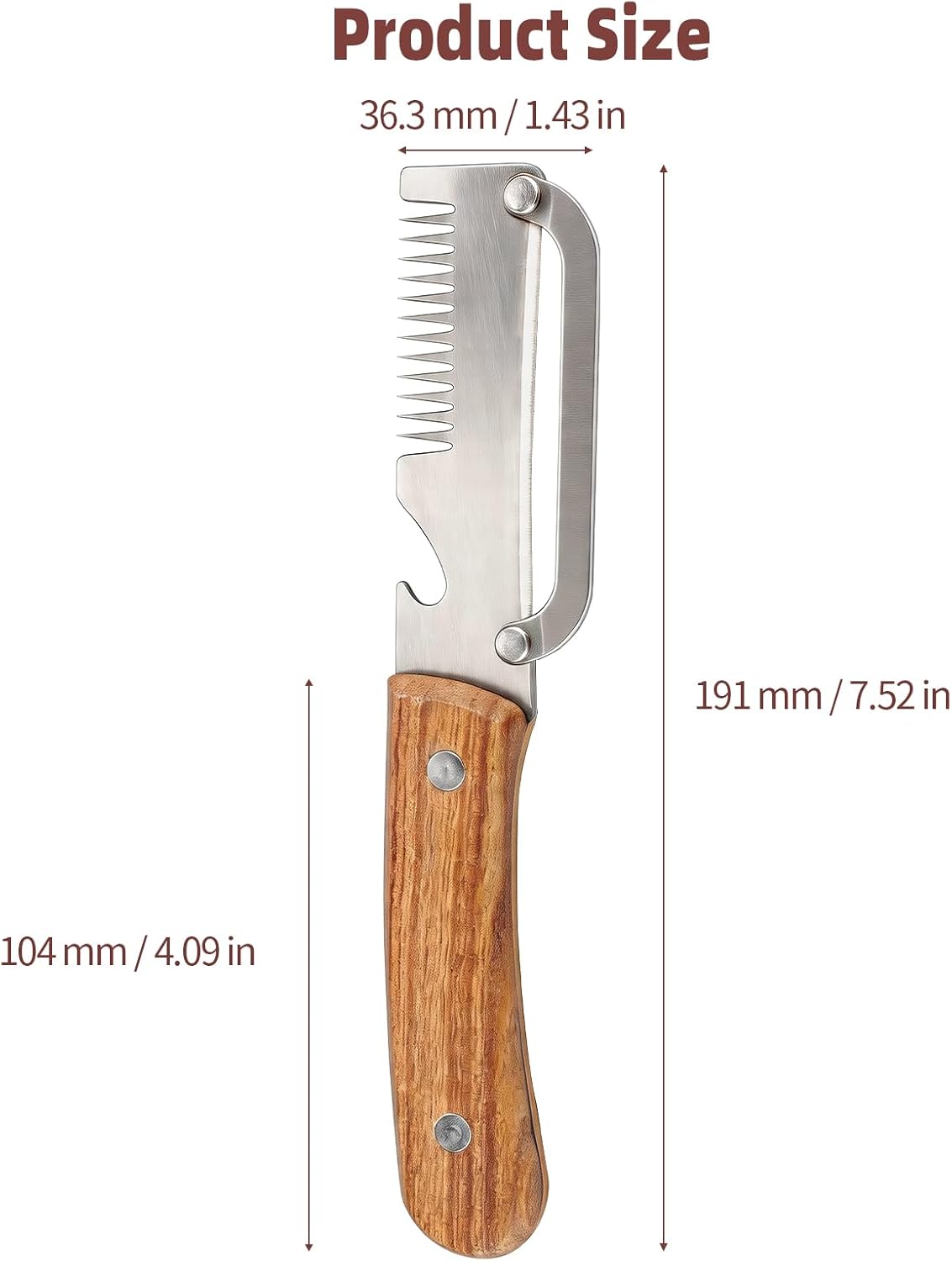Multifunctional Vegetable Peeler, 2 in 1 Stainless Steel Fruit Veggie Peeler, Handheld Potato Peeler Knife with Bottle Opener Kitchen Tool for Peeling Carrot Pineapple Pumpkin Papaya(2 Pack)