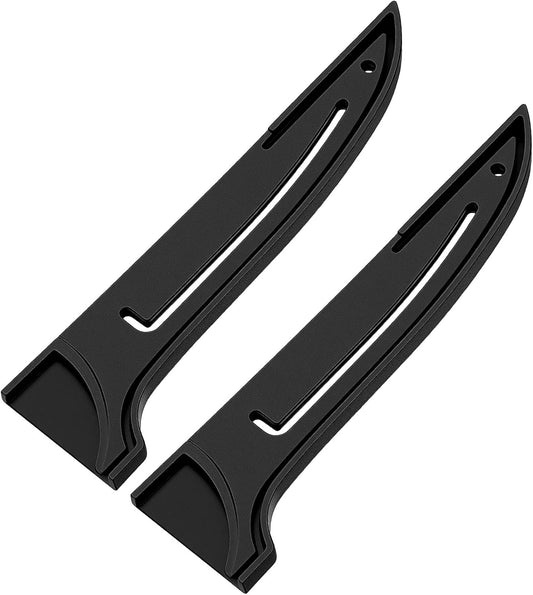 PP Safety Knife Cover Sleeves for 6" Boning Knife, 2 Pack Safety Cover Sleeves, Portable Knives Edge Guard Blade Protector for Kitchen Professional Japanese Fish Knives, Black