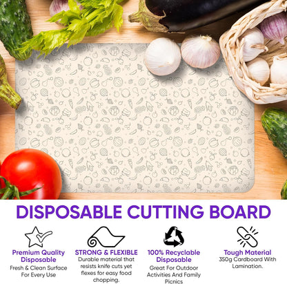 Disposable Cutting Boards, 30 Pack Large Flexible Sheets