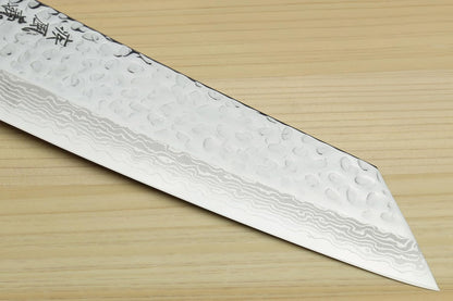 Yoshihiro VG10 46 Layers Hammered Damascus Kiritsuke Japanese Multipurpose Knife Rosewood Handle (Blade Length: 8.25" (210mm) & Saya)