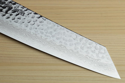 Yoshihiro VG10 46 Layers Hammered Damascus Kiritsuke Japanese Multipurpose Knife Rosewood Handle (Blade Length: 8.25" (210mm) & Saya)
