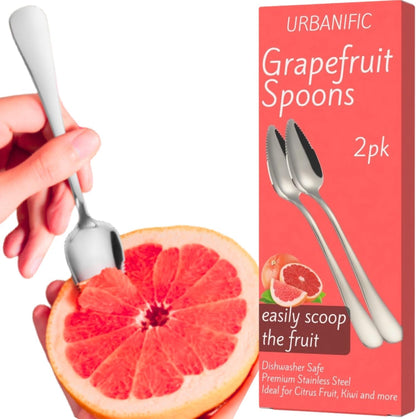 Grapefruit Spoons – Serrated Edge 304 Stainless Steel Spoon - 2PK