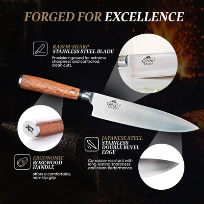 8" GYUTO KNIFE | TRADITIONS COLLECTION JAPANESE KNIVES | BEST KNIFE FOR YOUR KITCHEN