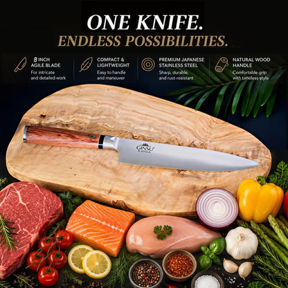 8" GYUTO KNIFE | TRADITIONS COLLECTION JAPANESE KNIVES | BEST KNIFE FOR YOUR KITCHEN