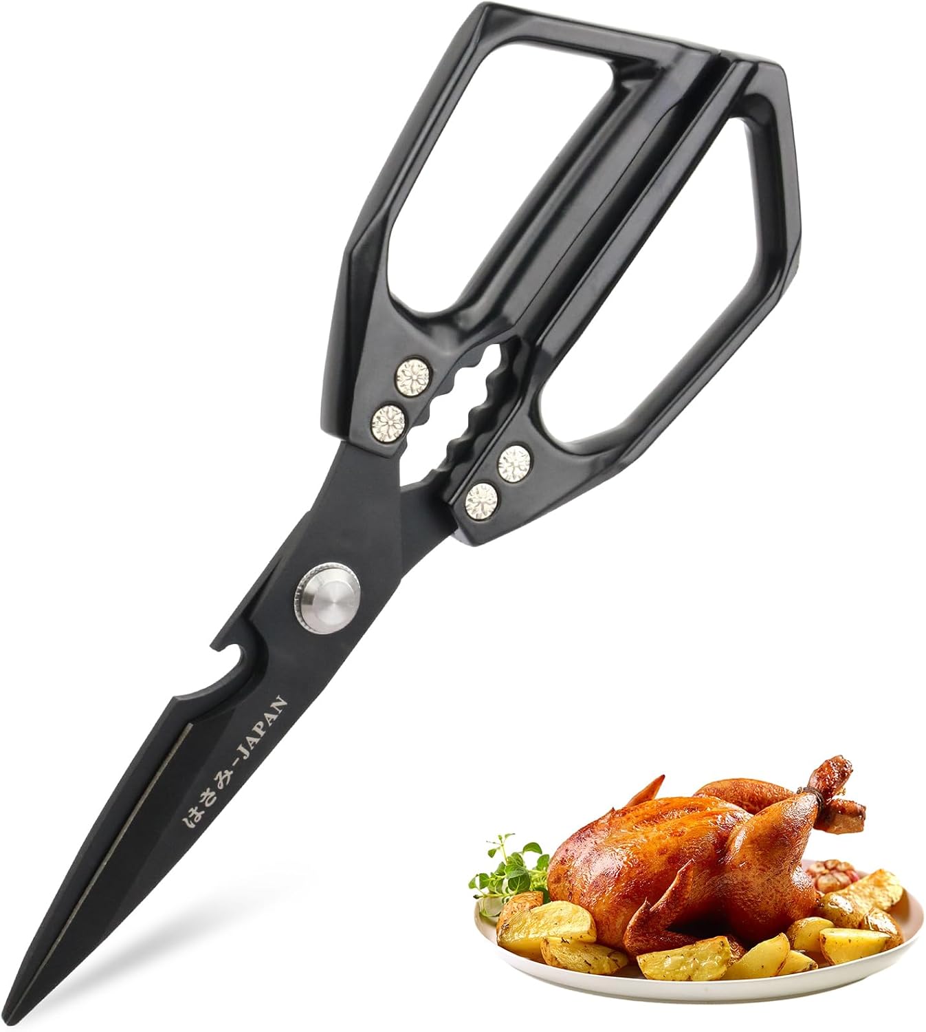 2 Pack Kitchen Scissors, Poultry Shears with Herb Scissors, Poultry Shears Heavy Duty, Stainless Steel Poultry Shears for Turkey, Chicken, Thanksgiving, Christmas Day