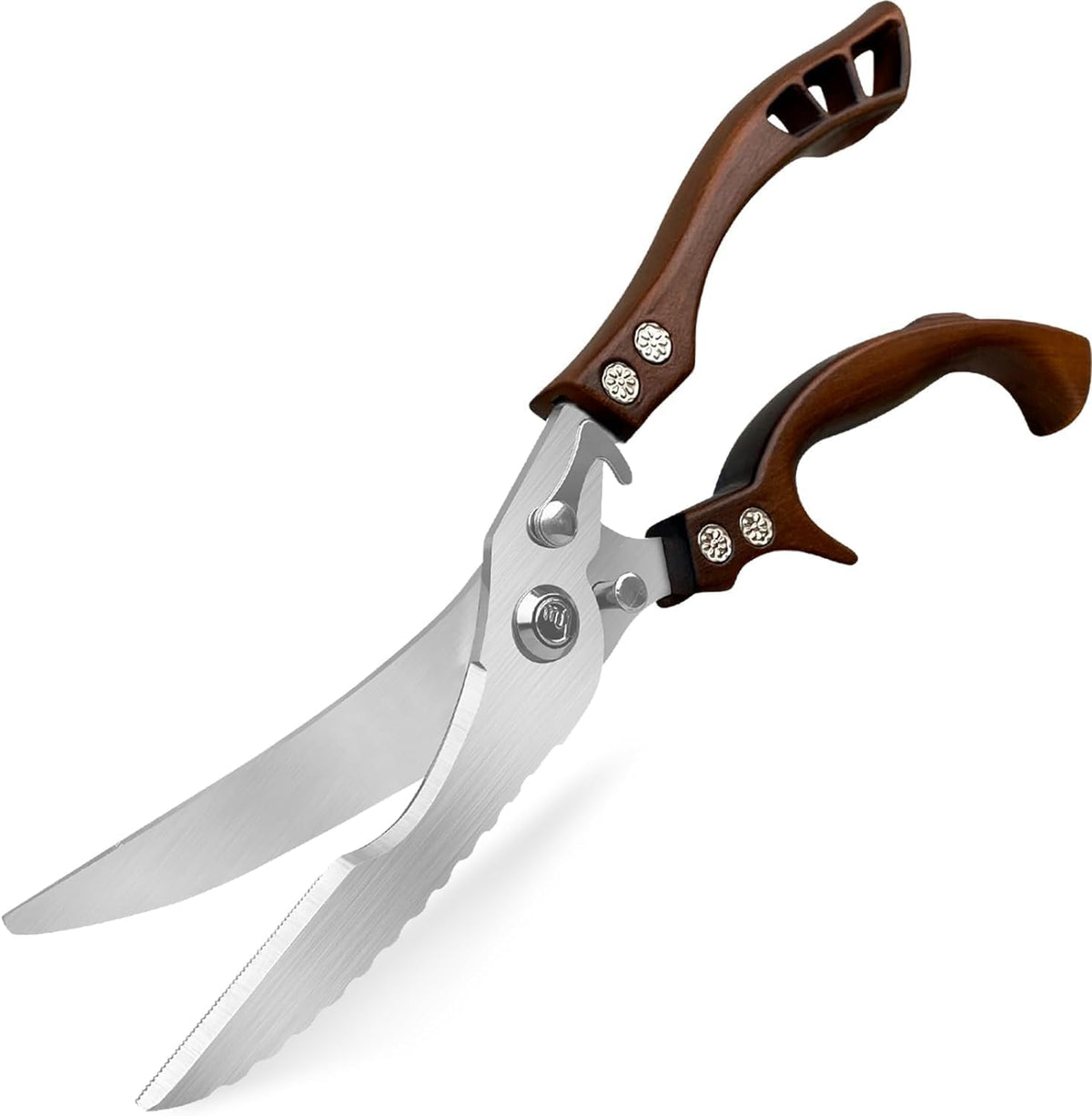 2 Pack Kitchen Scissors, Poultry Shears with Herb Scissors, Poultry Shears Heavy Duty, Stainless Steel Poultry Shears for Turkey, Chicken, Thanksgiving, Christmas Day